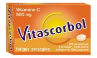 Vitascorbol Sans Sucre Tamponne 500 Mg, Comprimé à Croquer édulcoré Au Sorbitol Et à L'aspartam à MANDUEL